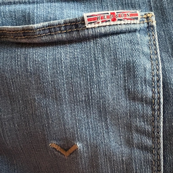 Hudson Natalie Midrise Slim Boyfriend Jeans Raw Hem Light Wash Size 28 - Picture 5 of 5